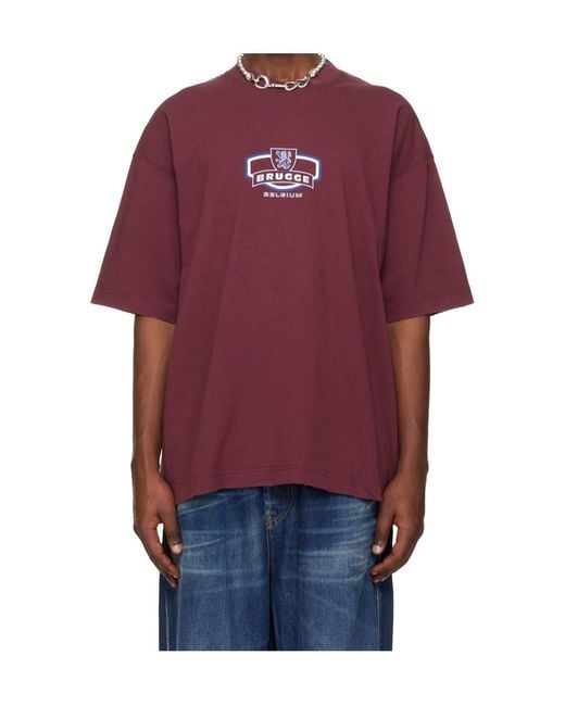 Vetements Purple Brugge Tourist T-Shirt for men