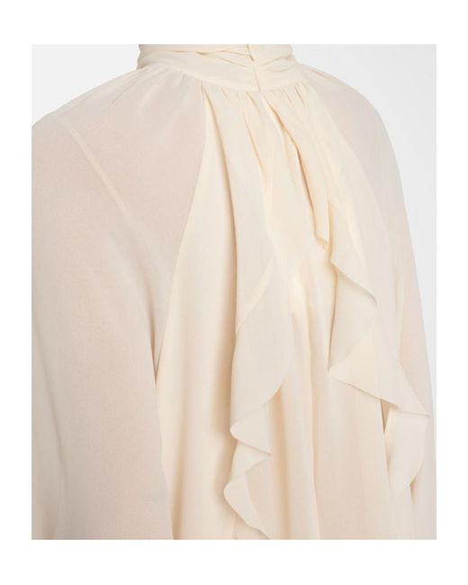 Vince White Chiffon Blouse