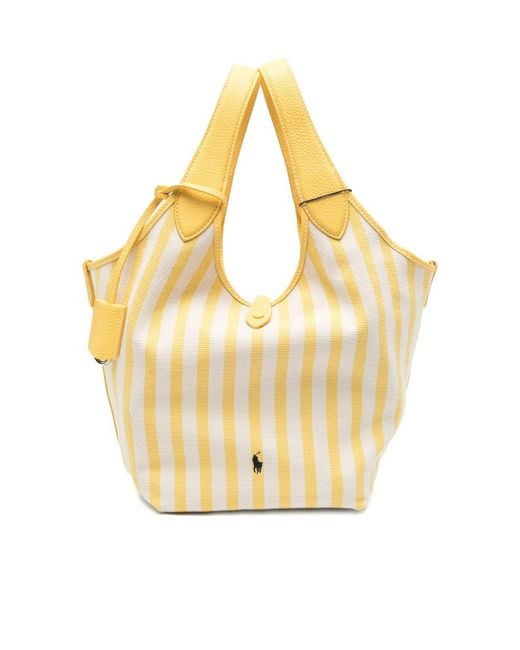 Polo Ralph Lauren Metallic Striped Tote Bag