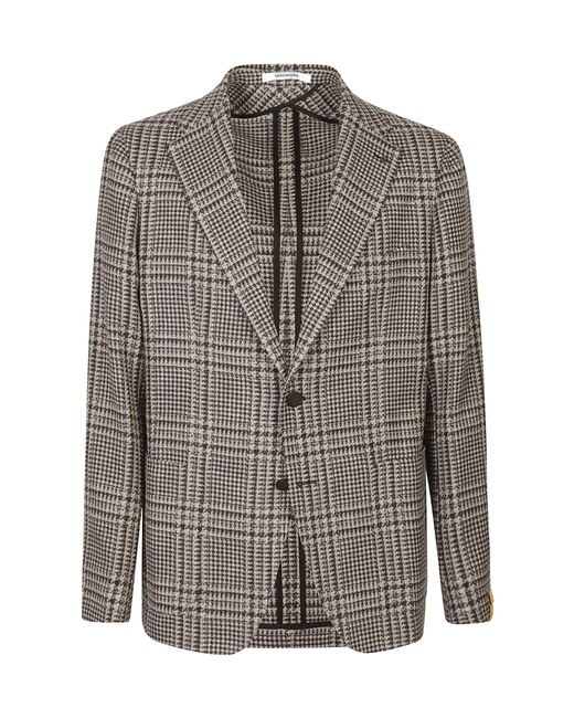 Tagliatore Gray Montecarlo Check Jacket for men