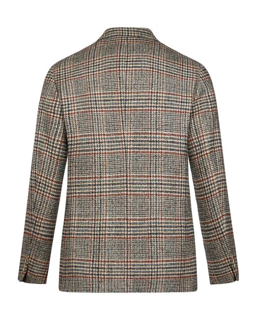 Etro Multicolor Long-Sleeved Checked Blazer for men