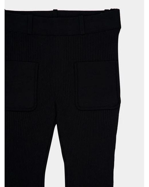 Courreges Black Courrèges Mid-Rise Flared Trousers