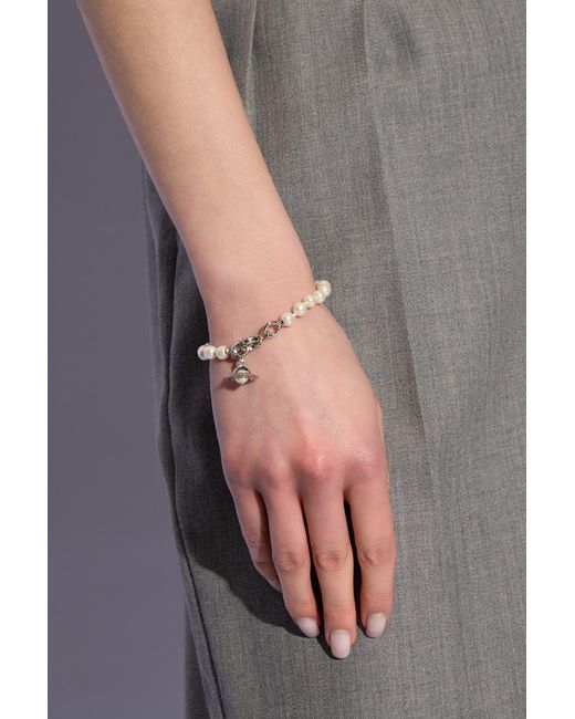 Vivienne Westwood White Logo Bracelet