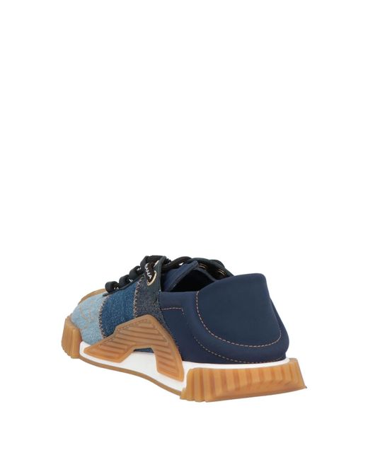 Dolce & Gabbana Blue Denim Panel Sneakers