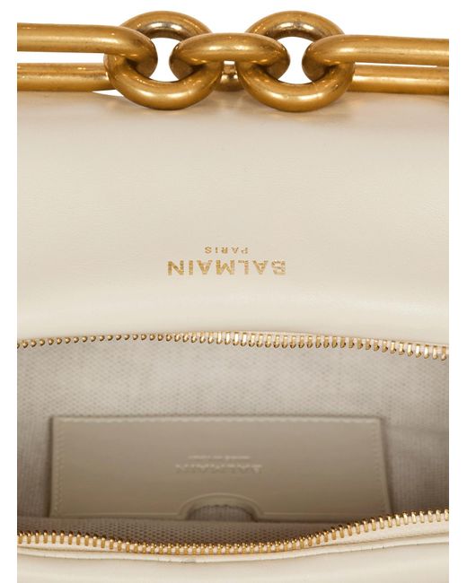 Balmain Natural Sync Medium Calfskin Bag