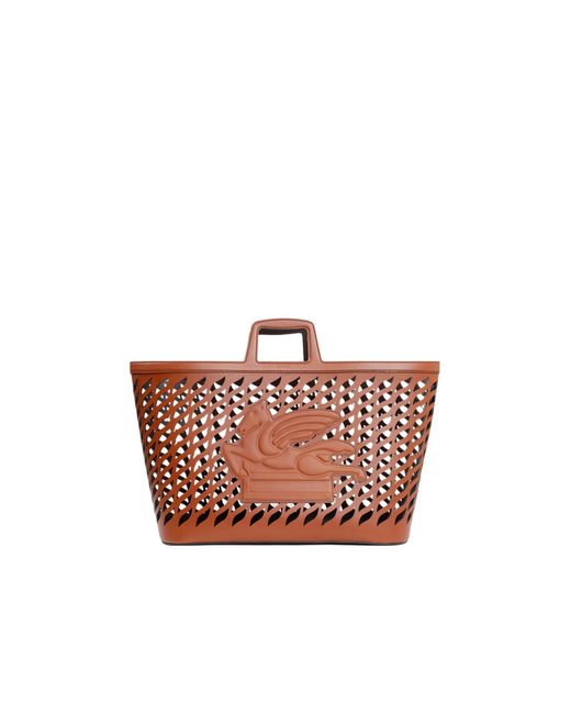 Etro Pink Pegaso-Motif Cut-Out Detailed Blanket Holder for men