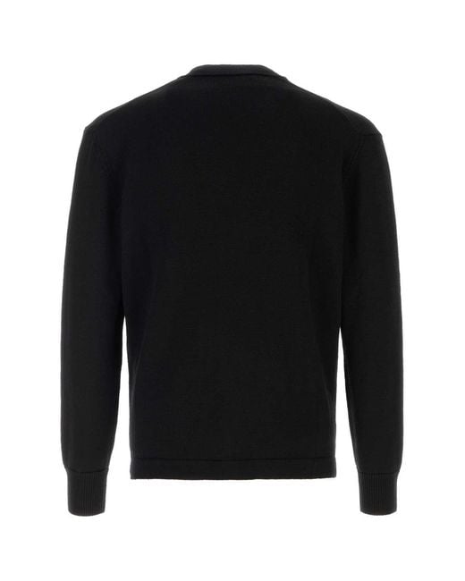Vivienne Westwood Black Orb-Embroidered Wool Cardigan for men
