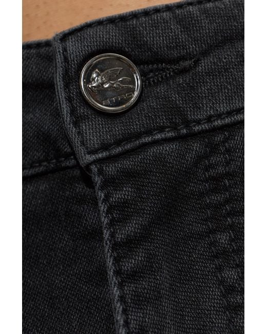 Etro Black Belt Loop Jeans for men