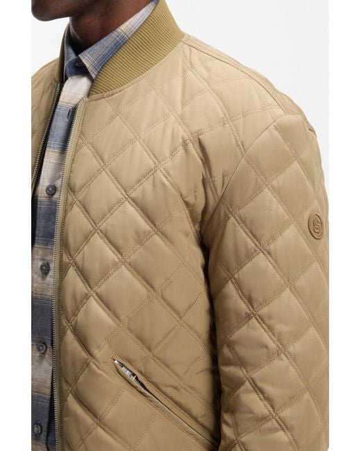 Boss Natural Long-Sleeved Hooded Cotton Jacket for men