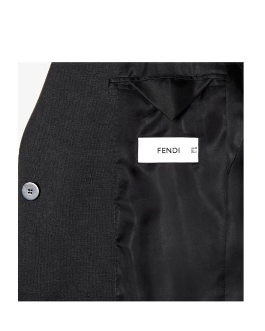 Fendi Black Kid Mohair Blazer for men