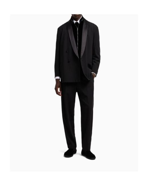 Giorgio Armani Black Two Piece Tailored Suit for men