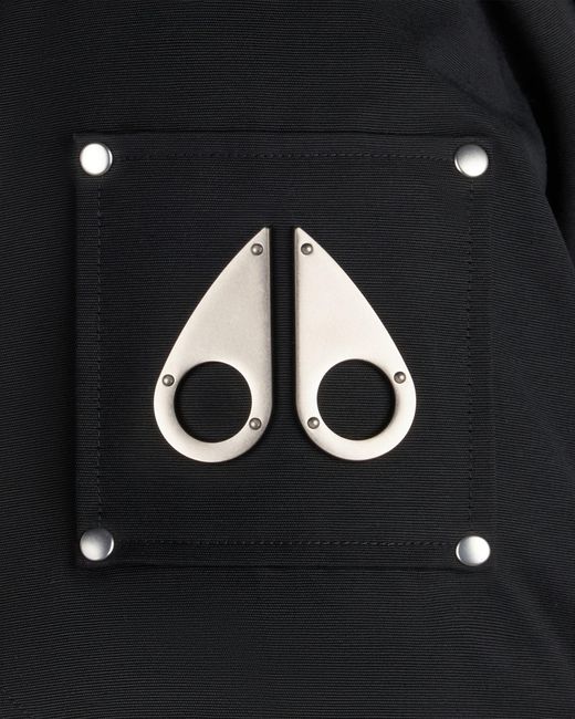 Moose Knuckles Black Hooded Zip-Up Parka for men