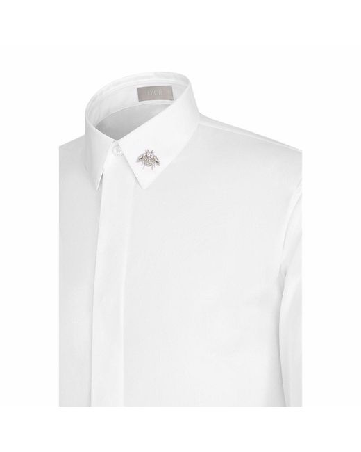 Dior White Homme Buttoned Long-Sleeved Shirt for men