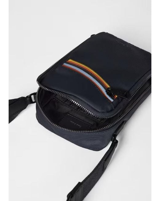 Paul Smith Blue Zipper Crossbody Bag for men
