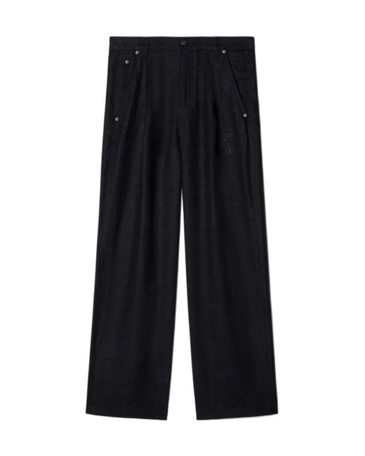 Off-White c/o Virgil Abloh Black High-Rise Straight-Leg Pants for men