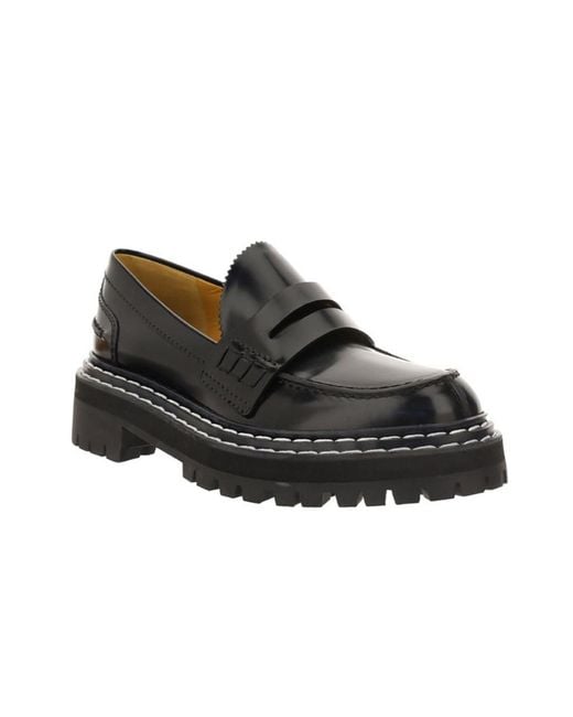 Proenza Schouler Black Loafer Shoes With Ground-Grabbing Soles