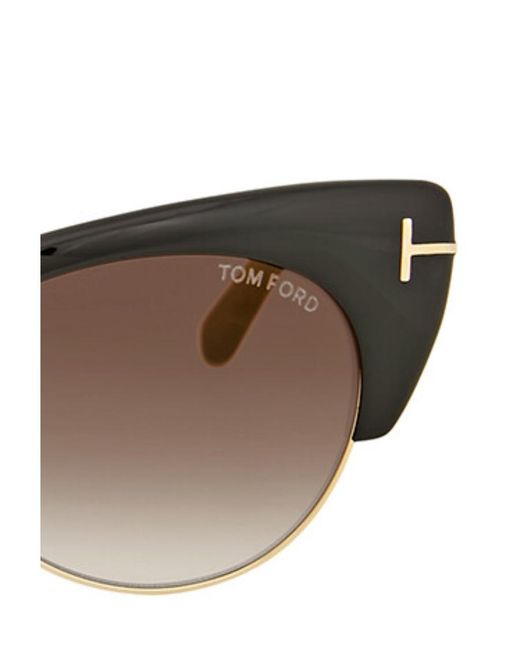 Tom Ford White Logo Gradient Sunglasses
