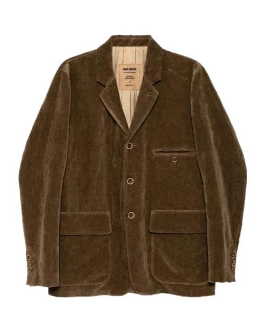 Uma Wang Brown Buttoned Jacket for men