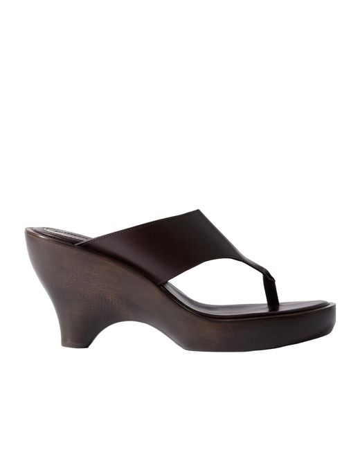 Zimmermann Brown Wild Wedge Leather Platform Sandals