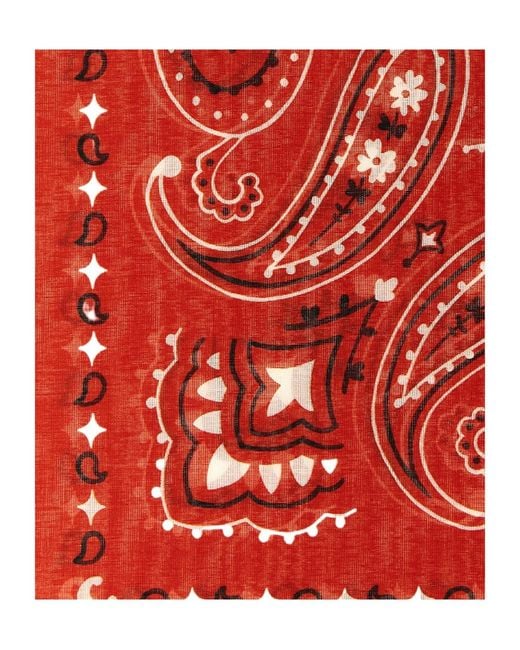 Alanui Red Paisley Bandana Scarf