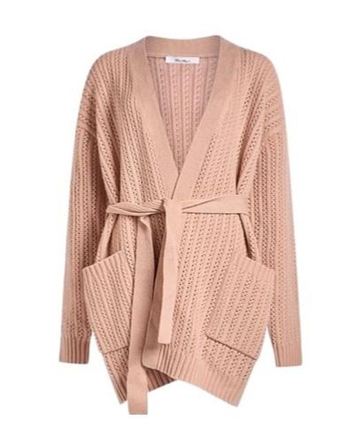 Max Mara Pink Simple Knitted Jacket