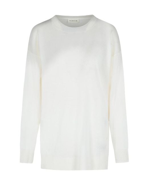 P.A.R.O.S.H. White P.A.R.O..H. Crewneck Knitted Jumper