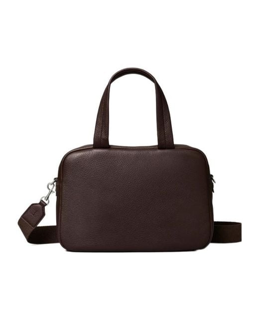 Tory Burch Brown Minimalist Leather Tote Bag