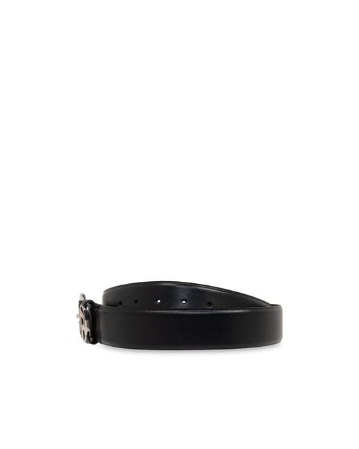 DIESEL White B-1Dr Logo-Plaque Belt for men