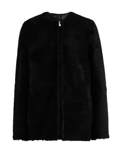 Totême Black Shearling Coat
