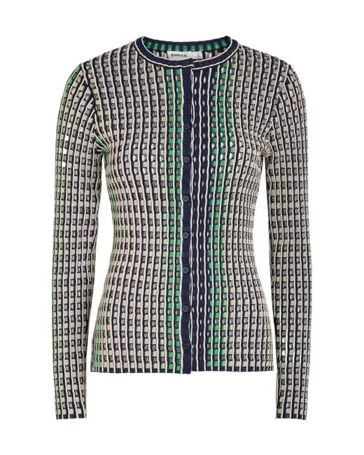 Jonathan Simkhai Black Mabel Textured Cut-Out Knit Top