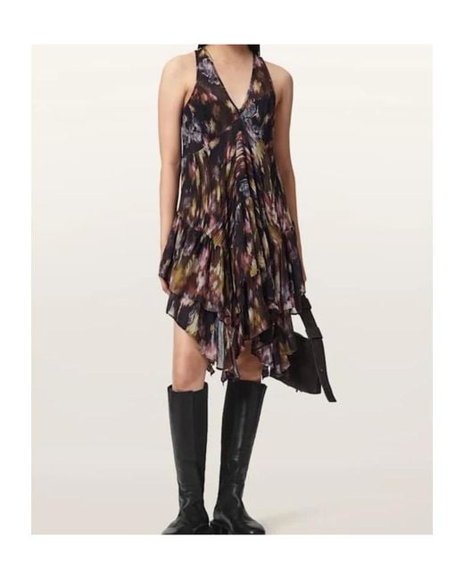 AllSaints Brown Sleeveless Dress
