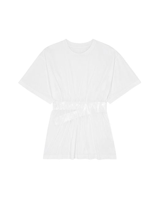 MM6 by Maison Margiela White Taped Jersey T-Shirt