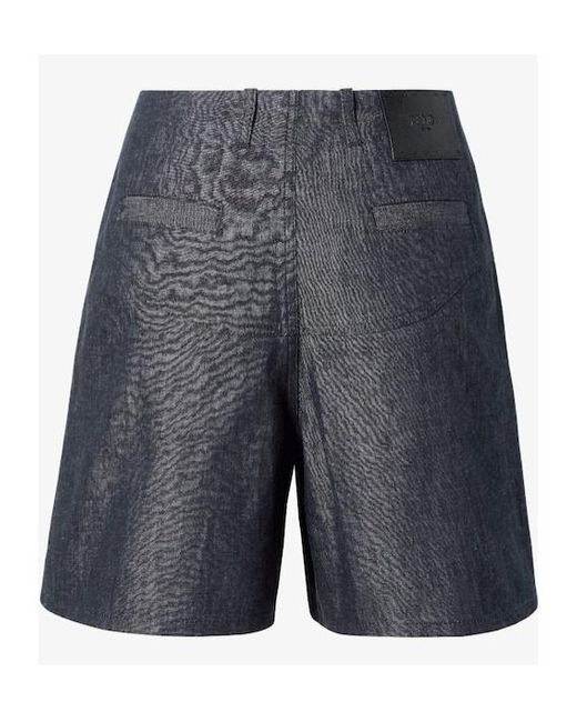 Fendi Gray Light Chambray Shorts