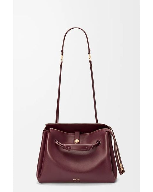 Loewe Purple Lettering Shoulder Bag