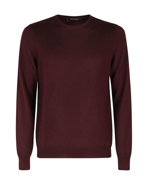Tagliatore Purple Long-Sleeved Sweater for men