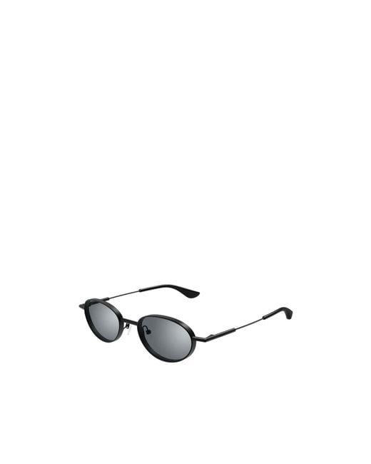 McQueen White Eyewear Oval Frame Sunglasses for men