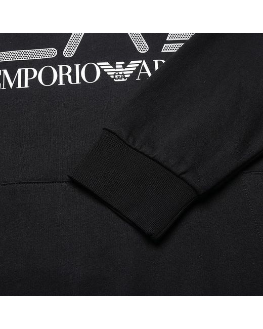EA7 Black Logo Sweater for men