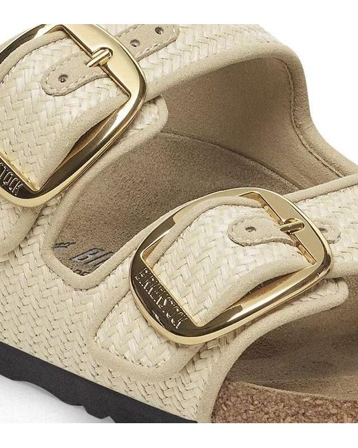 Birkenstock White Textured Double-Strap Flat Sandals