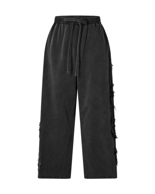 Acne Black Drawstring Wide-Leg Track Pants for men