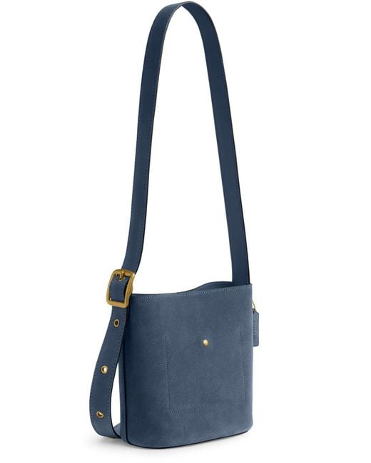 COACH Blue Bleeker 21 Bucket Bag