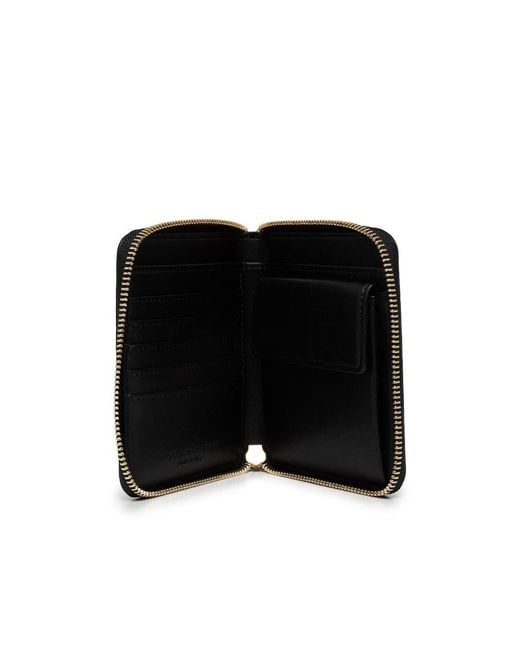 Stella McCartney Black Logo Detailed Zip-Up Card Holder