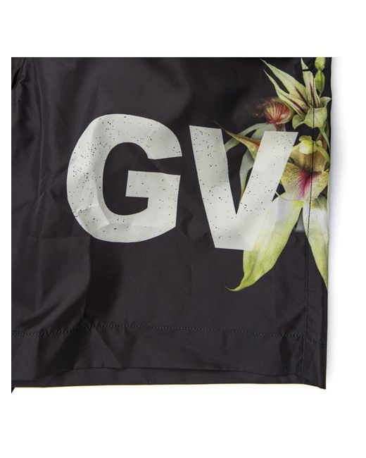 Givenchy Black Logo Printed Swim Shorts for men