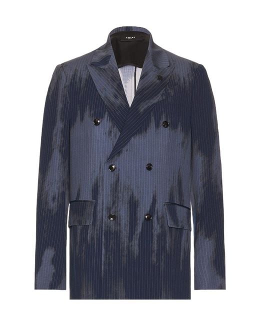 Amiri Blue Faded Doubled-Breasted Blazer for men