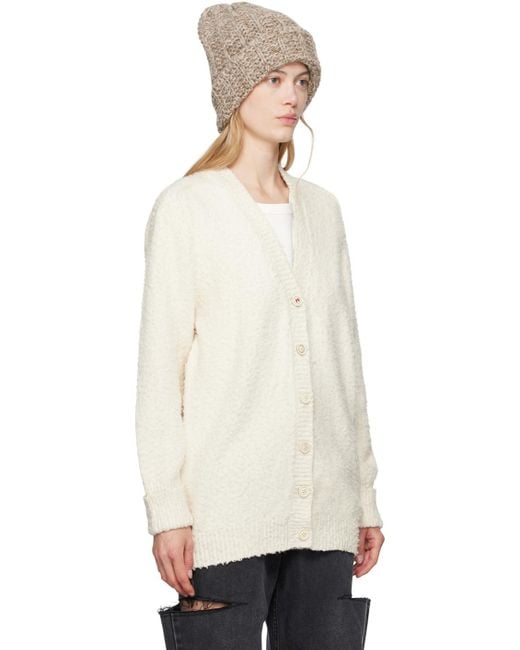 Maison Margiela Natural Oversized Knitted Cardigan