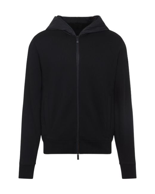 Moncler Black Zip-Up Long-Sleeved Jacket for men