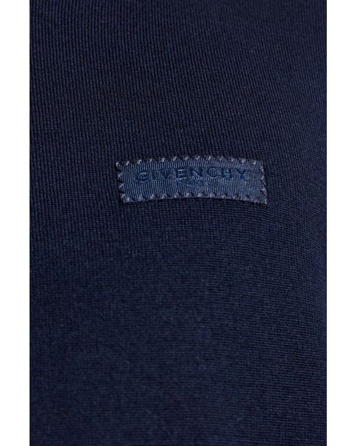 Givenchy Blue Logo Patch Knitted Jumper for men