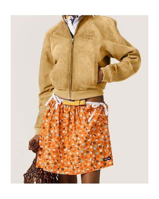 Miu Miu Natural Waxed Suede Jacket