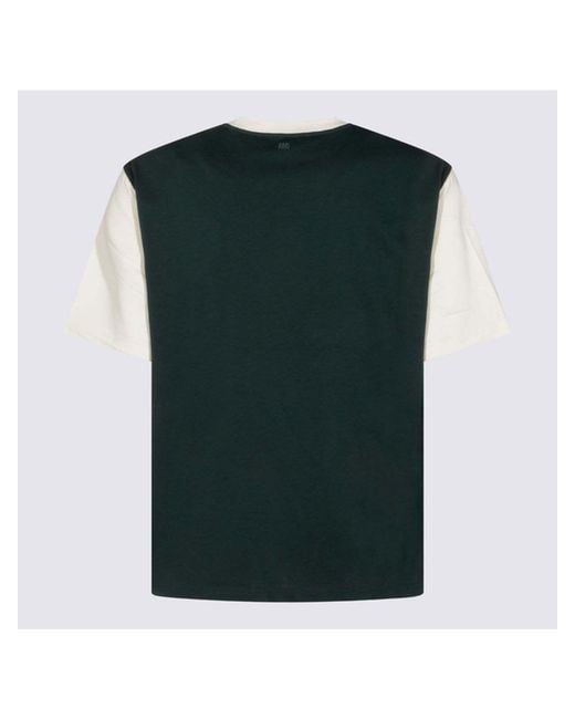 AMI Green Ami Logo Print Crewneck T-Shirt for men