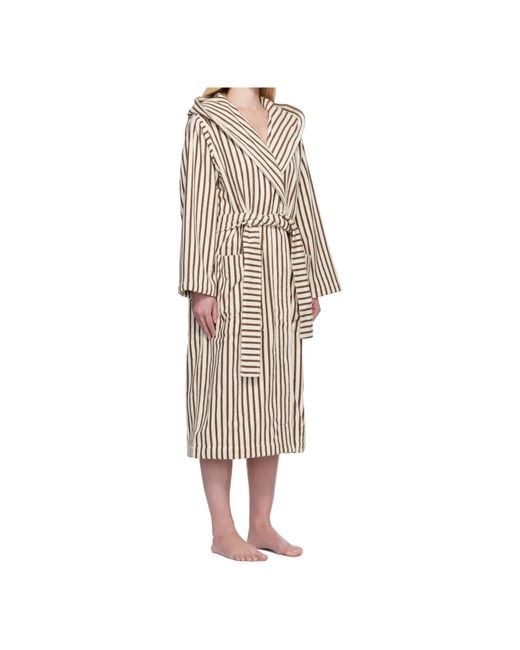Tekla Pink Terrycloth Hooded Bathrobe for men