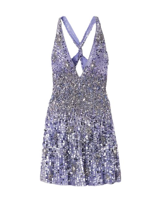 Jenny Packham Blue Casual Ombre Mini Dress